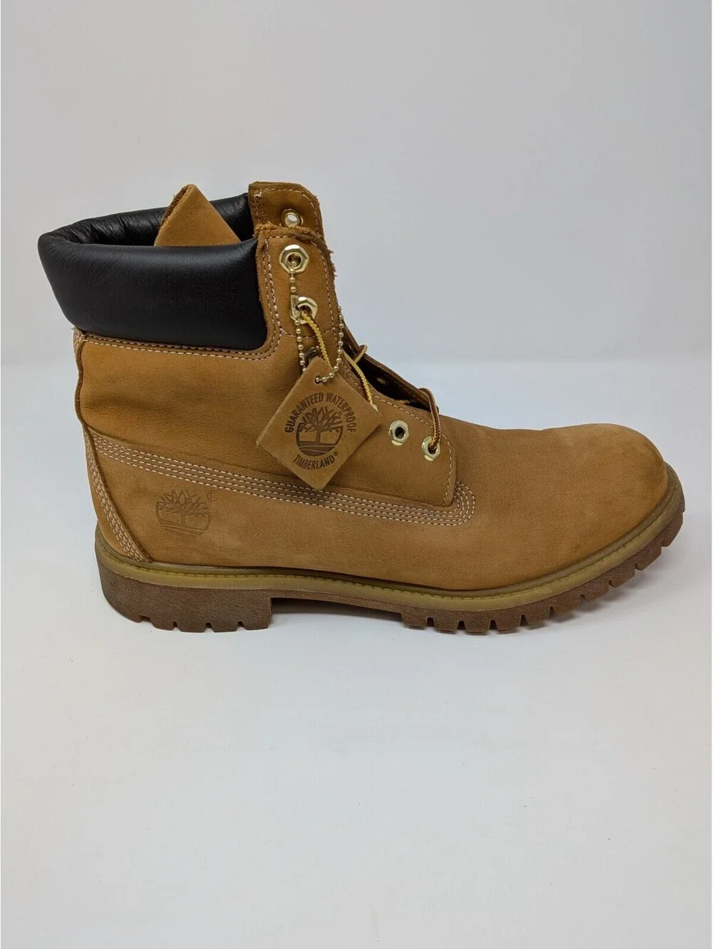 Timberland 10061 Premium Waterproof Boots 400g Primaloft Men's 7.5 Wheat Nubuck